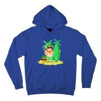 Leprechaun Surfing St Patricks Day Shamrock Leaf Clover Gift Tall Hoodie