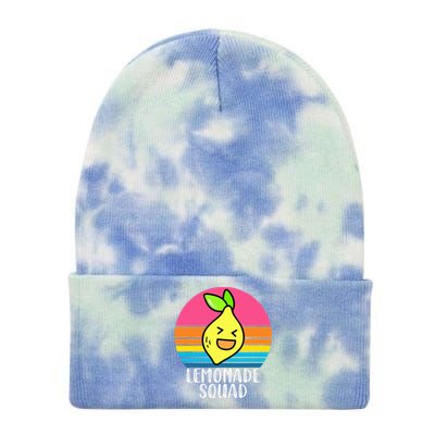 Lemonade Squad - Selling Lemonade - Lemon Stand CEO Tie Dye 12in Knit Beanie