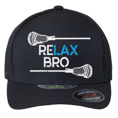 Lacrosse Sport Stick Funny Lax Player Love Flexfit Unipanel Trucker Cap