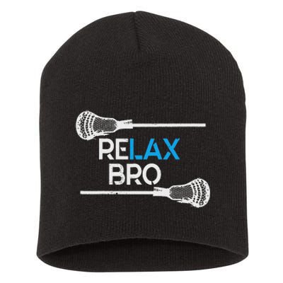 Lacrosse Sport Stick Funny Lax Player Love Short Acrylic Beanie