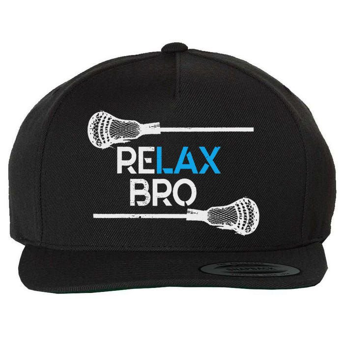 Lacrosse Sport Stick Funny Lax Player Love Wool Snapback Cap