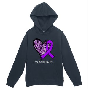 Leopard SMA Syndrome Awareness Purple Ribbon Heart Urban Pullover Hoodie