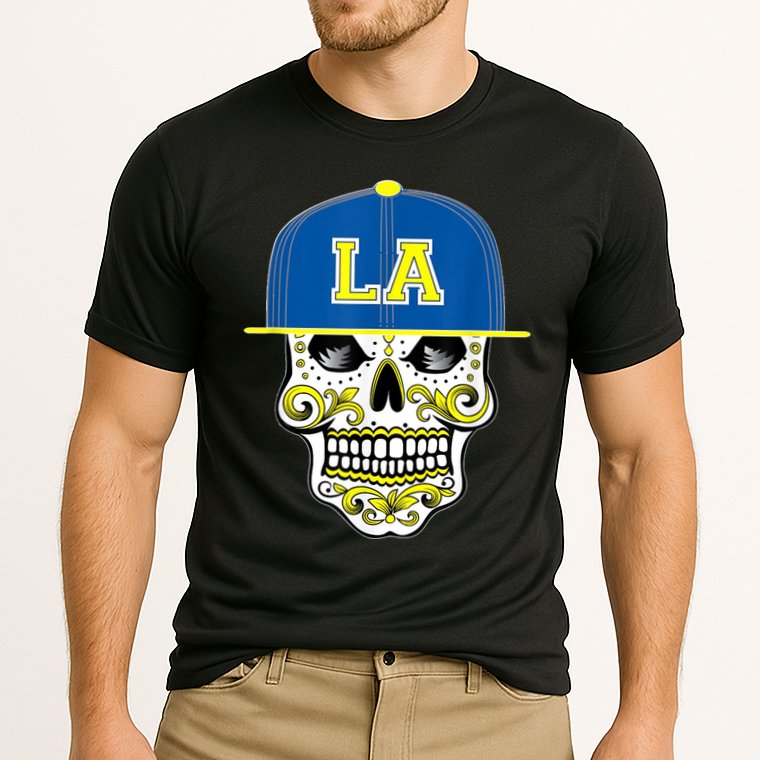 LA Sugar Skull Cooling Performance Crew T-Shirt
