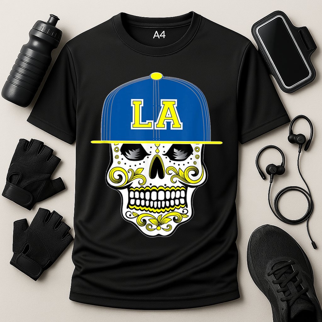 LA Sugar Skull Cooling Performance Crew T-Shirt