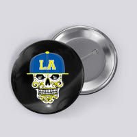 LA Sugar Skull Button