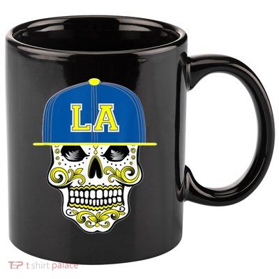 LA Sugar Skull 11oz C Handle Ceramic Mug