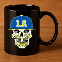LA Sugar Skull 11oz C Handle Ceramic Mug