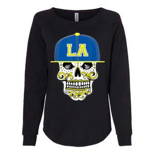 LA Sugar Skull Womens California Wash Sweatshirt