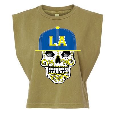 LA Sugar Skull Garment-Dyed Women's Muscle Tee