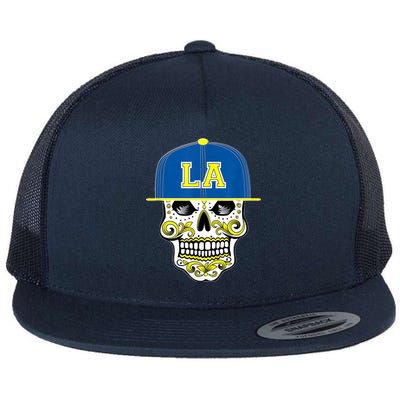 LA Sugar Skull Flat Bill Trucker Hat