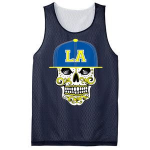 LA Sugar Skull Mesh Reversible Basketball Jersey Tank