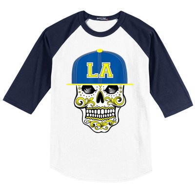 LA Sugar Skull Baseball Sleeve Shirt