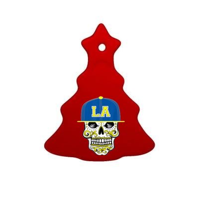 LA Sugar Skull Ceramic Tree Ornament