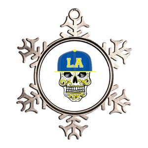 LA Sugar Skull Metallic Star Ornament