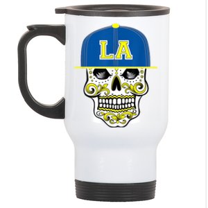 LA Sugar Skull Stainless Steel Travel Mug