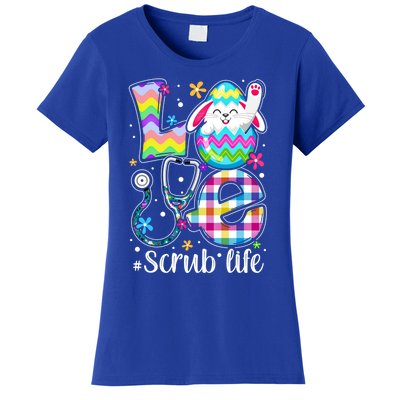 Love Stethoscope Scrub Life Rabbit Nurse Bunny Easter Day Gift Women's T-Shirt