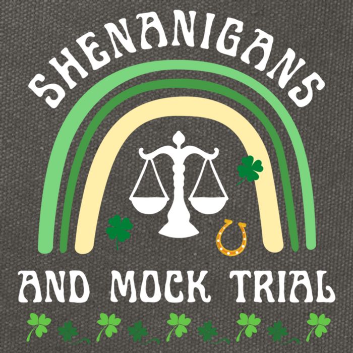 Law School St Patrick's Day Shenanigans And Mock Trial Gift Cotton Canvas Backpack
