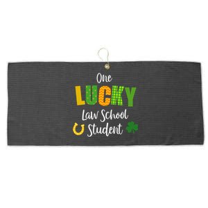 Law School Student St Patrick's Day Irish Shamrock Lawyer Funny Gift Large Microfiber Waffle Golf Towel