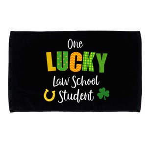 Law School Student St Patrick's Day Irish Shamrock Lawyer Funny Gift Microfiber Hand Towel