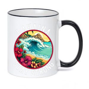 Lahaina Stay Strong Lahaina Fires Maui Strong Support Hawaii Hawaii Fires 11oz Black Color Changing Mug