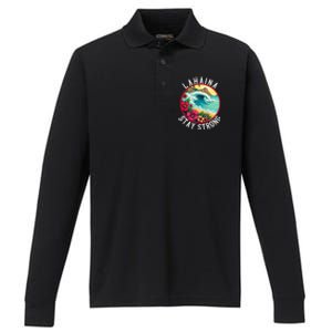 Lahaina Stay Strong Lahaina Fires Maui Strong Support Hawaii Hawaii Fires Performance Long Sleeve Polo