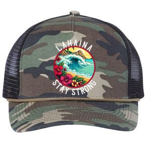 Lahaina Stay Strong Lahaina Fires Maui Strong Support Hawaii Hawaii Fires Retro Rope Trucker Hat Cap