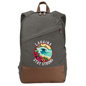 Lahaina Stay Strong Lahaina Fires Maui Strong Support Hawaii Hawaii Fires Cotton Canvas Backpack