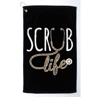 Leopard Stethoscope Scrub Life Registered Nurses Life Gift Golf Towel