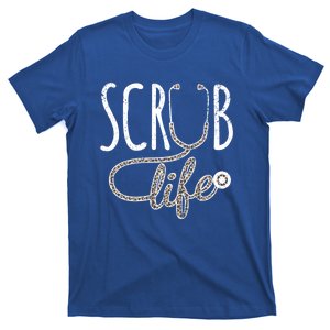 Leopard Stethoscope Scrub Life Registered Nurses Life Gift T-Shirt