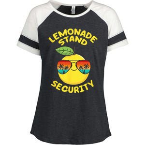 Lemonade Stand Security Cute Lemon Summer Sunglasses Citrus Enza Ladies Jersey Colorblock Tee