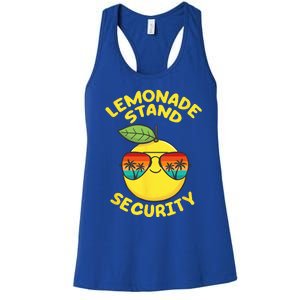 Lemonade Stand Security Cute Lemon Summer Sunglasses Citrus Women's Racerback Tank