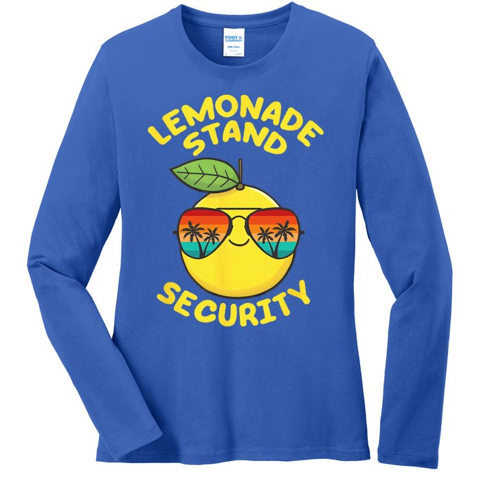 Lemonade Stand Security Cute Lemon Summer Sunglasses Citrus Ladies Long Sleeve Shirt