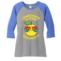 Lemonade Stand Security Cute Lemon Summer Sunglasses Citrus Women's Tri-Blend 3/4-Sleeve Raglan Shirt