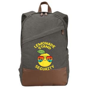 Lemonade Stand Security Cute Lemon Summer Sunglasses Citrus Cotton Canvas Backpack