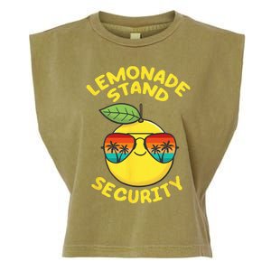 Lemonade Stand Security Cute Lemon Summer Sunglasses Citrus Garment-Dyed Women's Muscle Tee