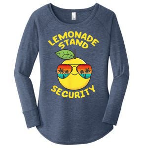 Lemonade Stand Security Cute Lemon Summer Sunglasses Citrus Women's Perfect Tri Tunic Long Sleeve Shirt