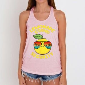 Lemonade Stand Security Cute Lemon Summer Sunglasses Citrus Women's Knotted Racerback Tank