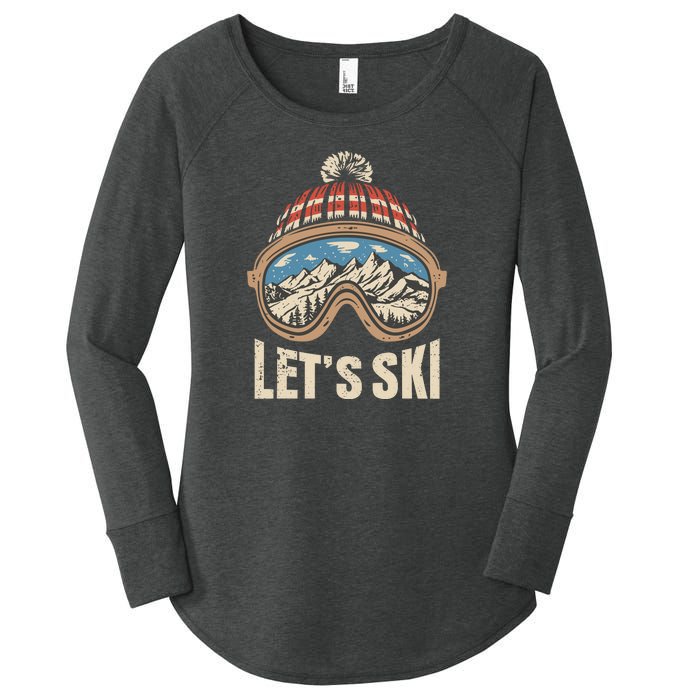 Lets Ski Skiing Lover Women's Perfect Tri Tunic Long Sleeve Shirt