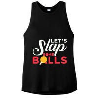 Let's Slap Some Balls Table Tennis Ping Pong Paddle Ladies PosiCharge Tri-Blend Wicking Tank