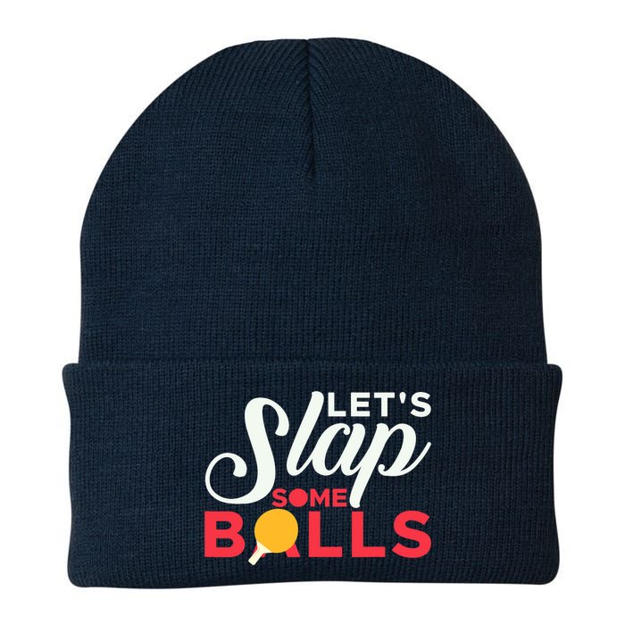 Let's Slap Some Balls Table Tennis Ping Pong Paddle Knit Cap Winter Beanie