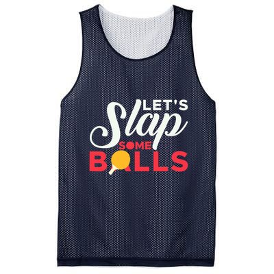 Let's Slap Some Balls Table Tennis Ping Pong Paddle Mesh Reversible Basketball Jersey Tank