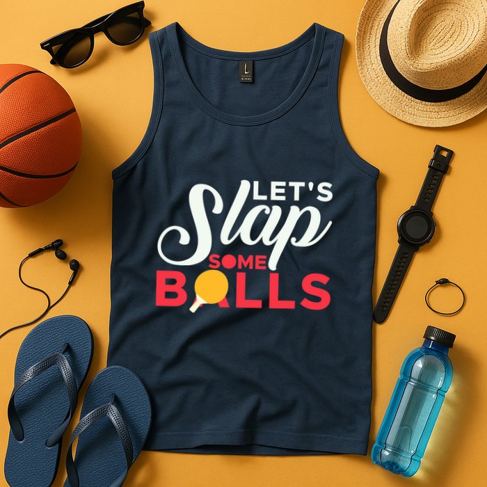 Let's Slap Some Balls Table Tennis Ping Pong Paddle Tank Top