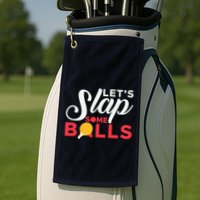 Let's Slap Some Balls Table Tennis Ping Pong Paddle Golf Towel