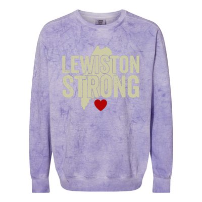 Lewiston Strong Support Lewiston Colorblast Crewneck Sweatshirt