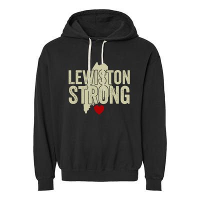 Lewiston Strong Support Lewiston Garment-Dyed Fleece Hoodie