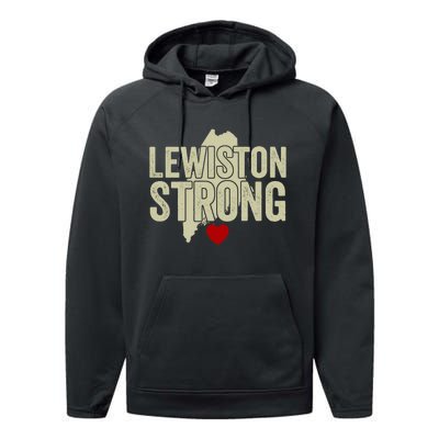 Lewiston Strong Support Lewiston Performance Fleece Hoodie