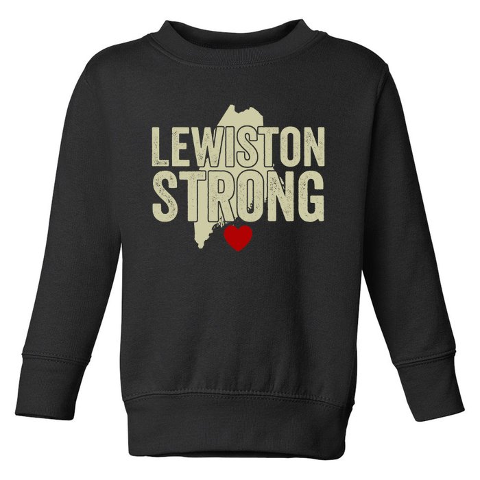 Lewiston Strong Support Lewiston Toddler Sweatshirt