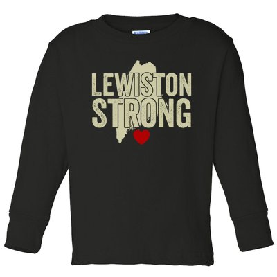 Lewiston Strong Support Lewiston Toddler Long Sleeve Shirt