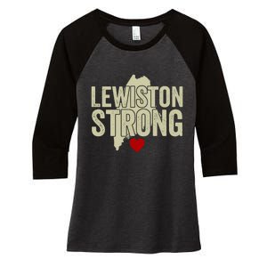 Lewiston Strong Support Lewiston Women's Tri-Blend 3/4-Sleeve Raglan Shirt