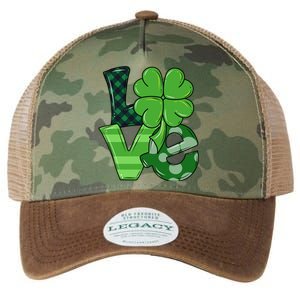 Love Shamrock St Patricks Day Legacy Tie Dye Trucker Hat